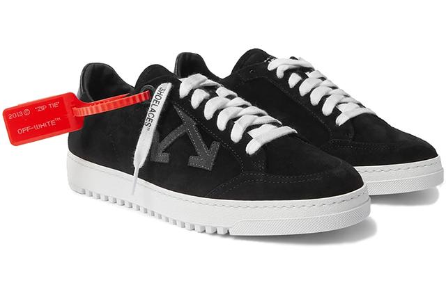 OFF-WHITE 2.0 Leather Trimmed Suede Sneakers