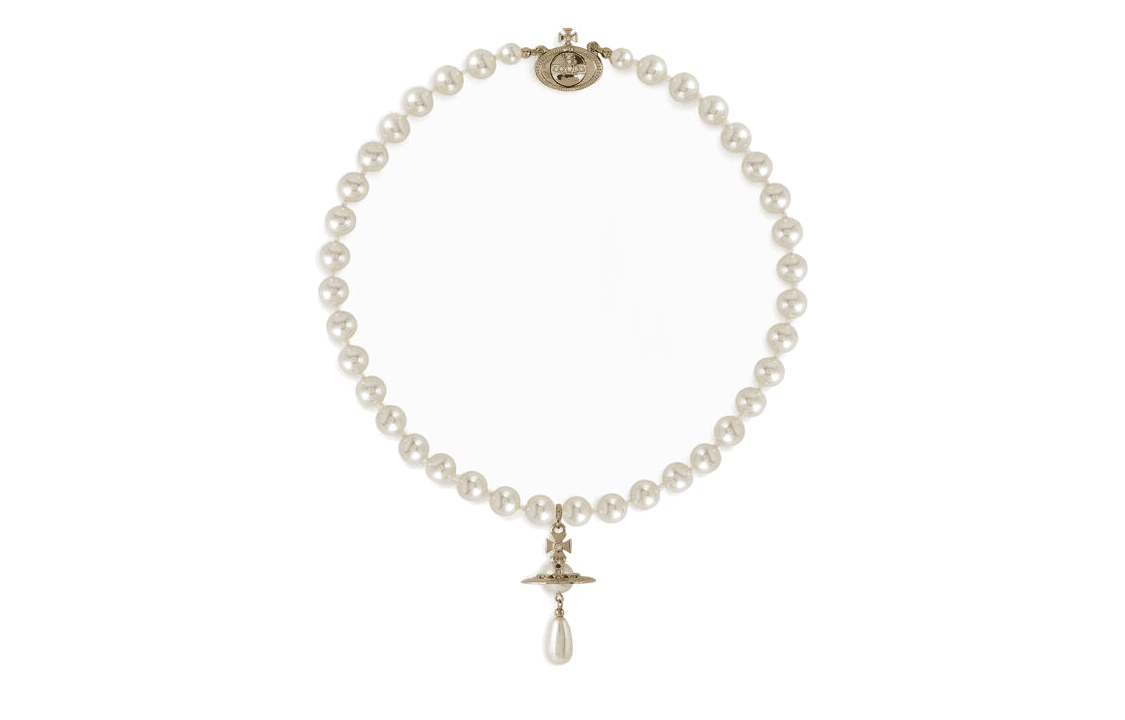 Vivienne Westwood One Row Pearl Drop Choker