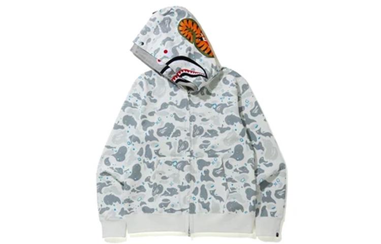 A BATHING APE Space Camo Shark Full Zip Double Hoodie