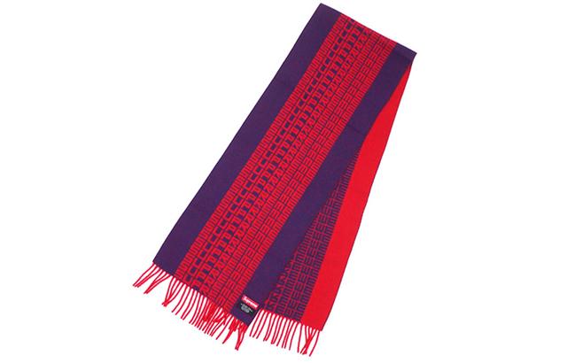 Supreme FW18 Logo Repeat Scarf Navy