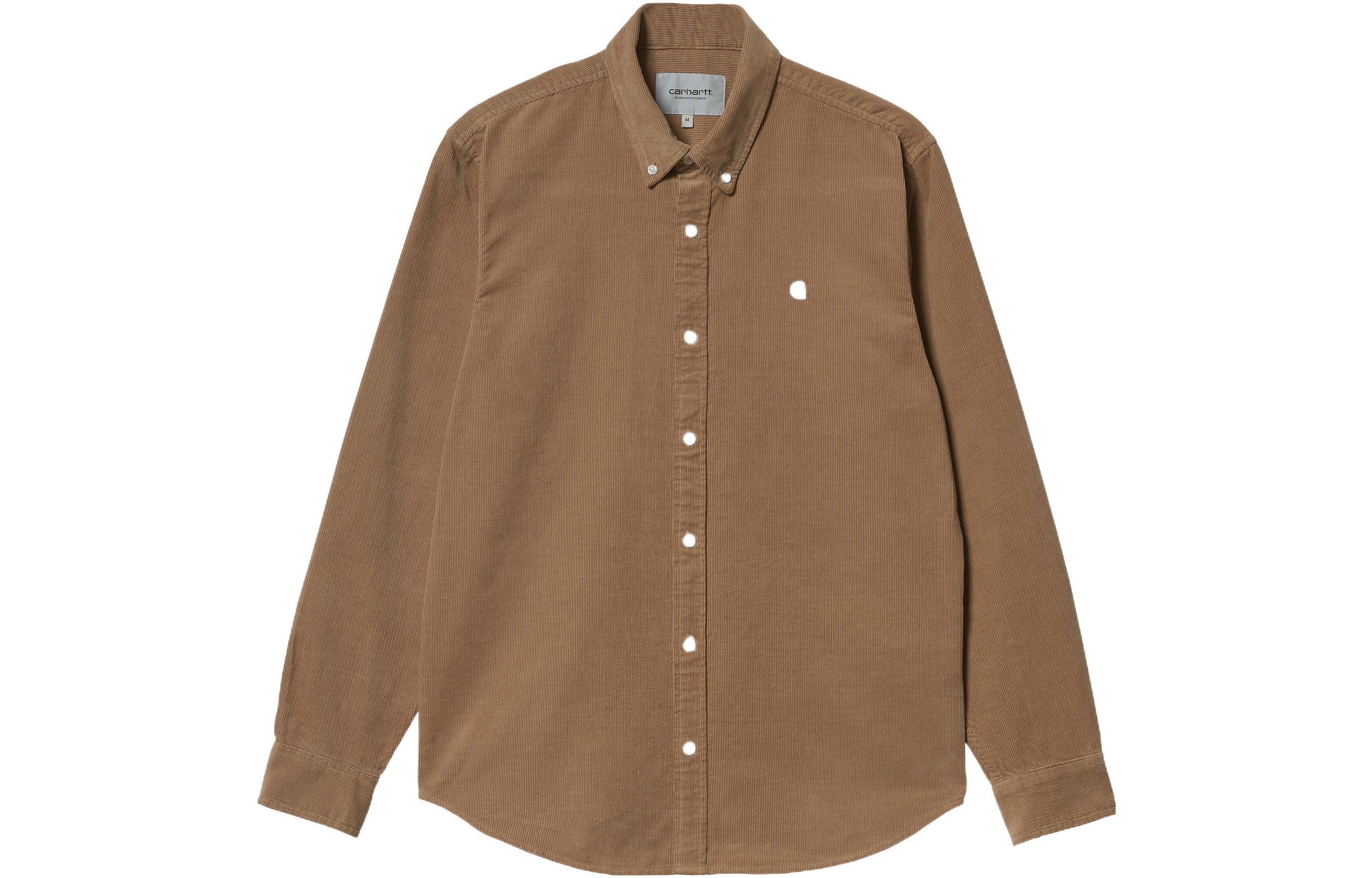 Carhartt WIP SS22 LS Madison Fine Cord Shirt Logo