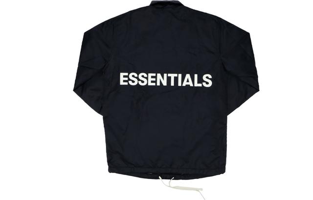 Fear of God Essentials FW19 Coach Jacket Black Logo