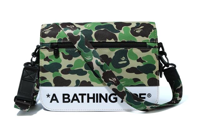 A BATHING APE Bape ABC CAMO DOUBLE STRAP BAG