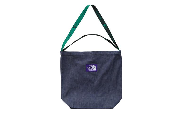 THE NORTH FACE PURPLE LABEL Denim Logo Tape Tote logo TNF