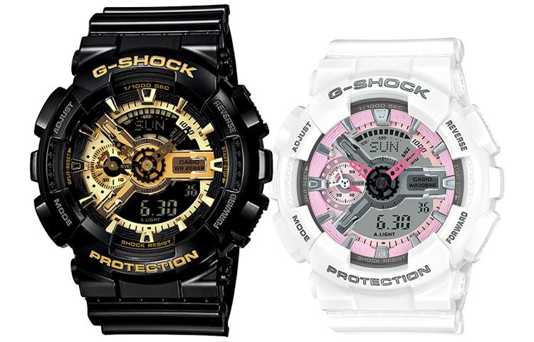 G-SHOCK GA-110GB-1A+GMA-S110MP-7A