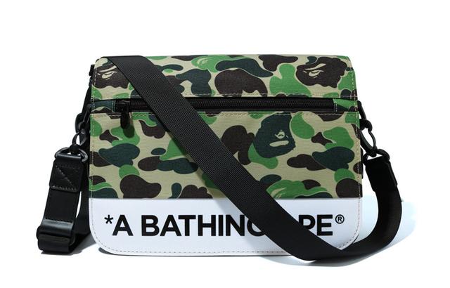 A BATHING APE Bape ABC CAMO DOUBLE STRAP BAG