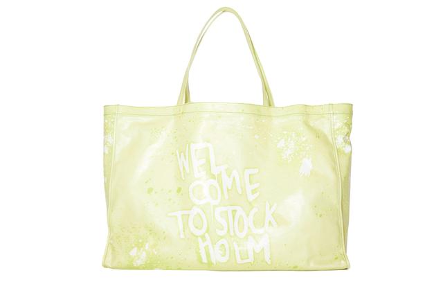 Acne Studios Oilcloth tote lemon yellow