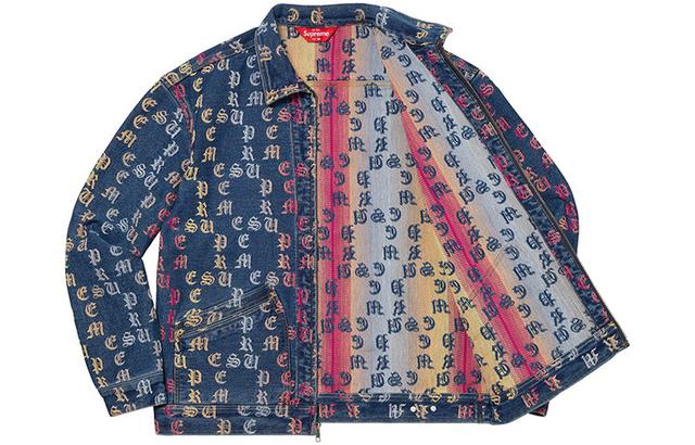 Supreme SS22 Week 11 Gradient Jacquard Denim Work Jacket