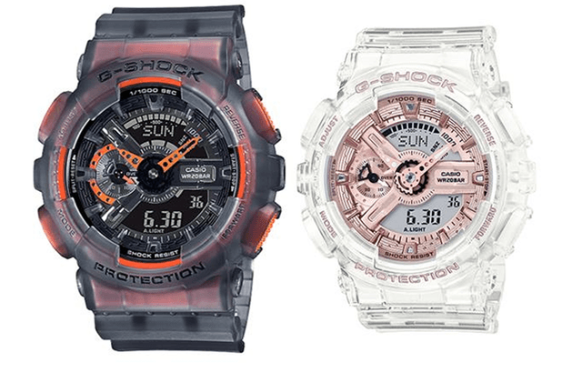 CASIOG-SHOCK GA-110LS-1A+GMA-S110SR-7A