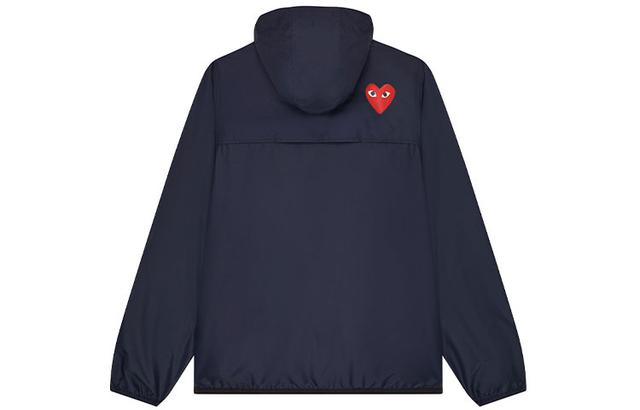 CDG Play x K-Way Zip Jacket Navy Logo