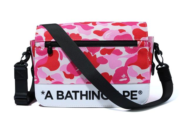 A BATHING APE Bape ABC CAMO DOUBLE STRAP BAG