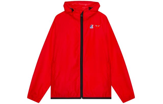 CDG Play x K-Way Zip Jacket Red Logo