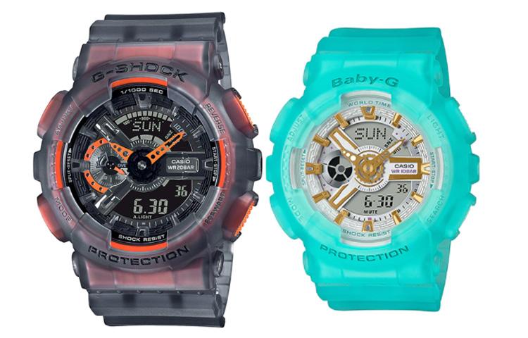 CASIO G-SHOCK BABY-G GA-110LS-1A+BA-110SC-2A