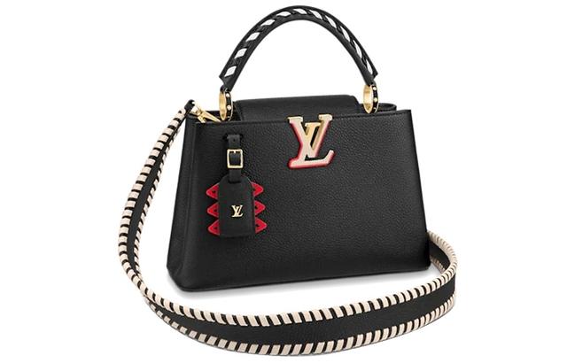 LOUIS VUITTON Crafty Capucines Logo