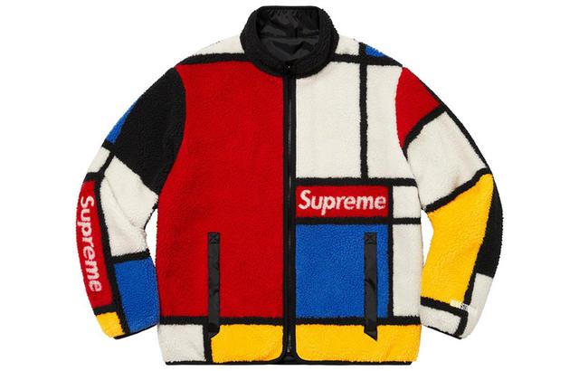 Supreme FW20 Week 8 Reversible Colorblocked Fleece Jacket