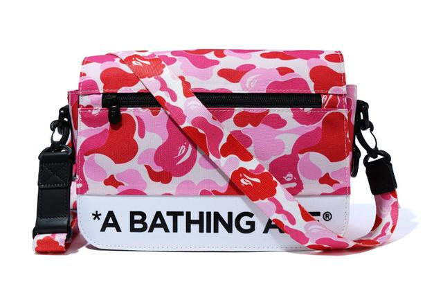 A BATHING APE Bape ABC CAMO DOUBLE STRAP BAG