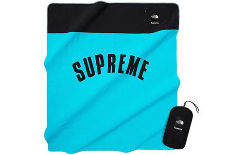 Supreme SS19 x The North Face Arc Logo Denali Fleece Blanket LightBlue