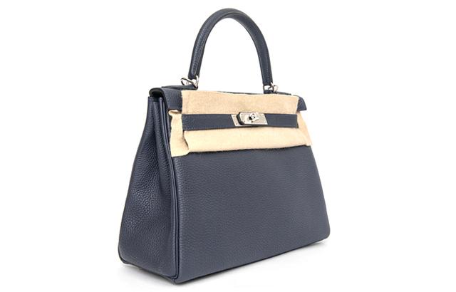 HERMES Kelly 28 Togo 2Z Bleu Nuit