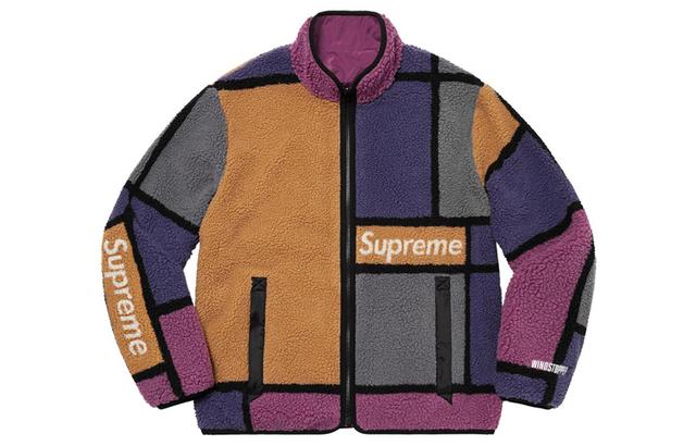 Supreme FW20 Week 8 Reversible Colorblocked Fleece Jacket