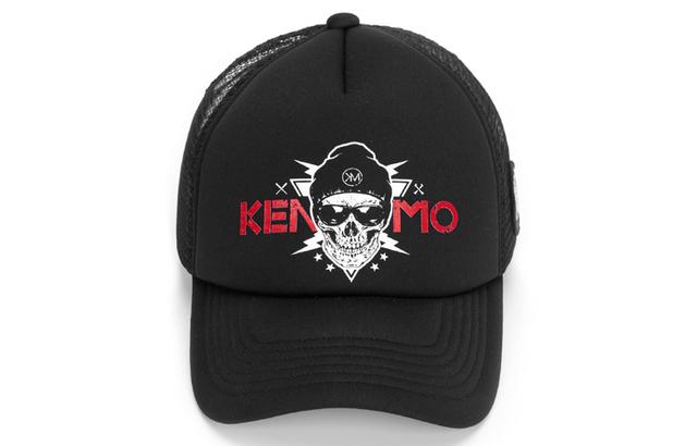 肯默 透气网眼系列棒球帽时尚骷髅印花鸭舌帽夏季帽子 男女通用 黑色