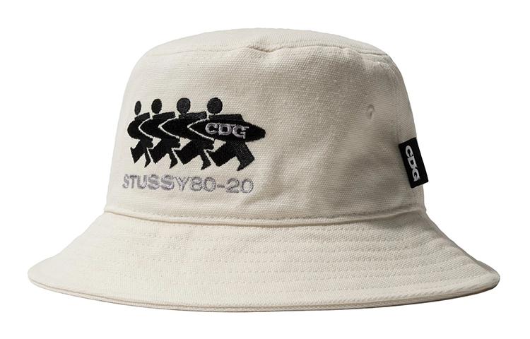 Stussy x CDG CANVAS BUCKET HAT Logo