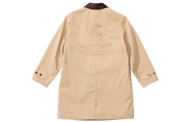 Supreme SS22 Week 3 x Burberry Burberry Leather Collar Trench Logo