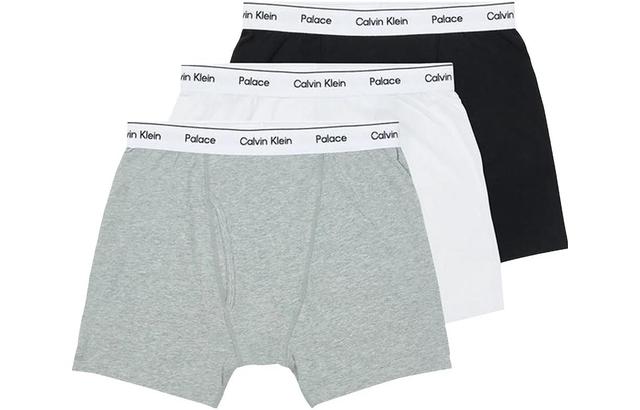 PALACE x Calvin Klein Boxer Brief 3pk Classic White Light Grey Heather Black 3