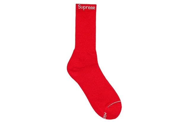 Supreme Week 1 x Hanes Crew Socks (4 Pack) Red 4