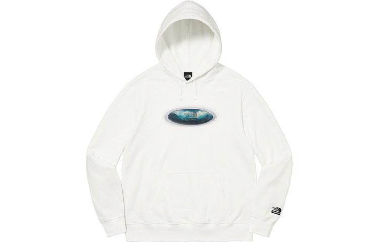 Supreme Week 9 x THE NORTH FACE FW21 TNF Lenticular Mountains Hooded Sweatshirt Logo