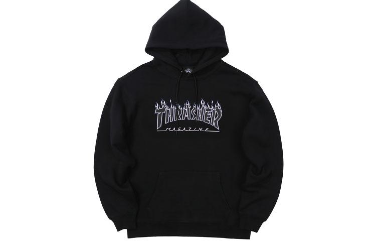 Thrasher Death Pink Flame Hooded Sweatshirt Logo