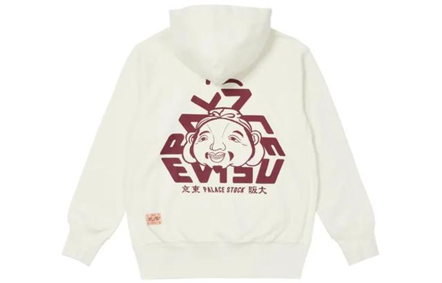 PALACE x EVISU FW21 Tri-Godhead Hood Egret