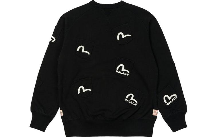 PALACE x EVISU FW21 Multi Pocket Crew Black Logo