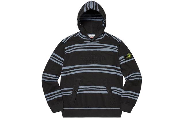 Supreme x STONE ISLAND FW20 Week 13Warp Stripe Hooded Sweatshirt