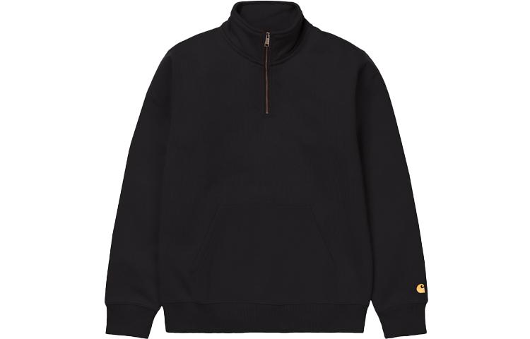 Carhartt WIP Chase Neck Zip Sweatshirt Black