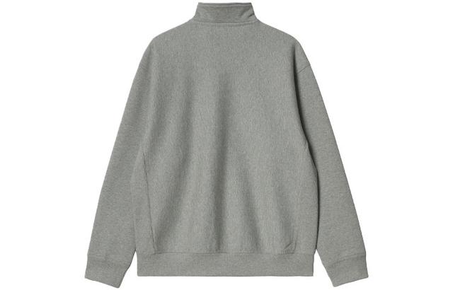 Carhartt WIP Half Zip American Script Sweatshirt Grey