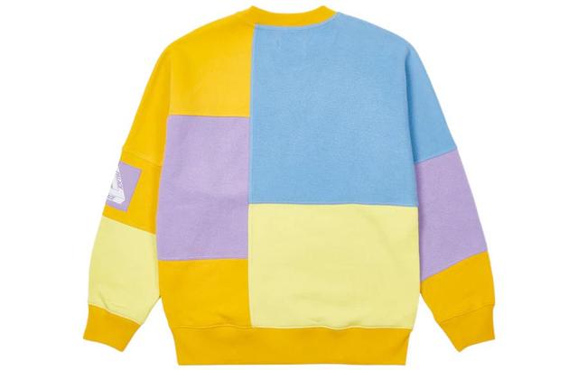 PALACE SS22 Colour Block Crew BlueOrangeLilac Logo