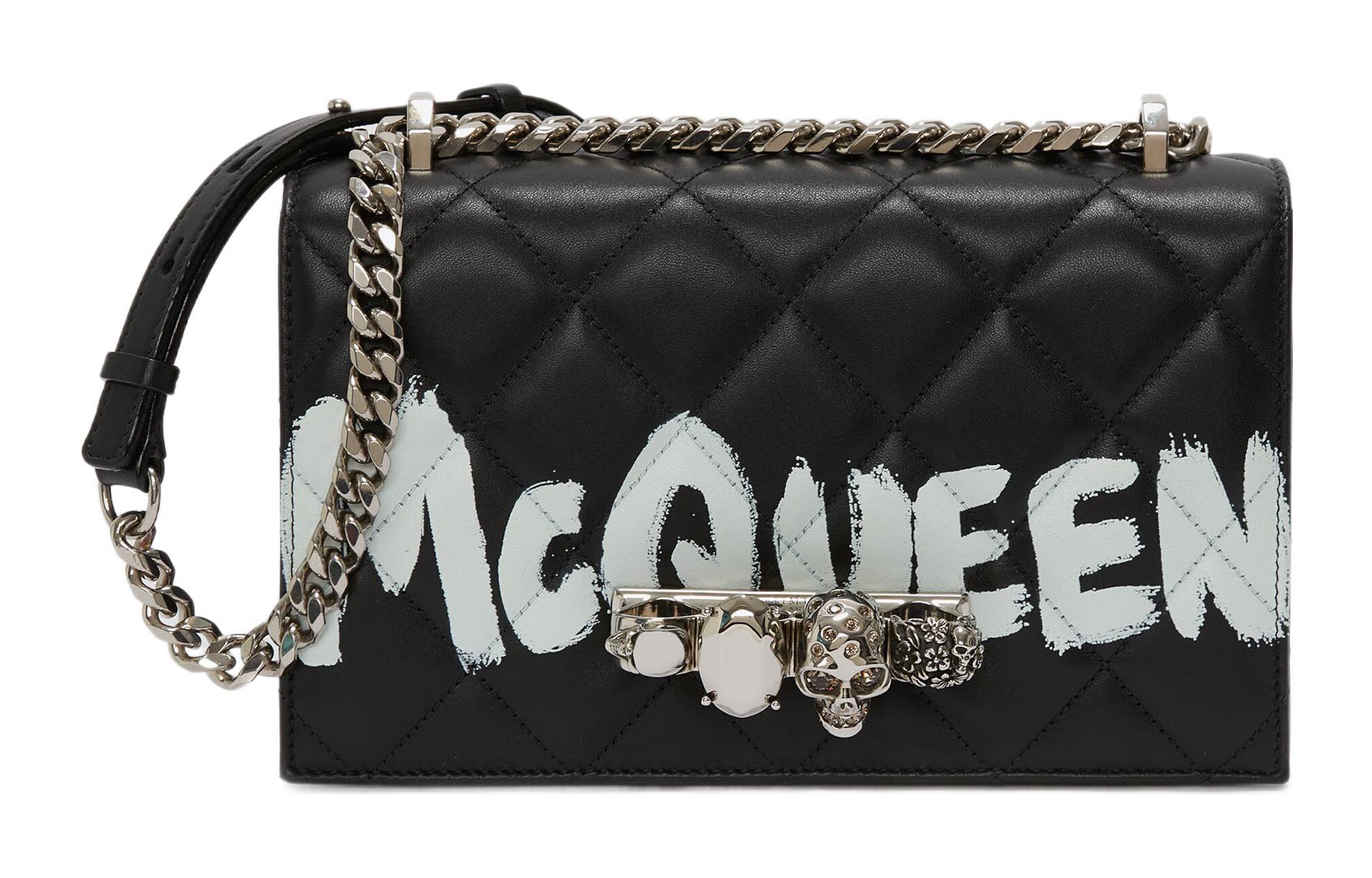 Alexander McQueen Jewelled Satchel Logo