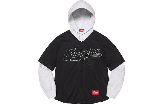 Supreme SS22 Week 16 Baseball Jersey Hooded Sweatshirt