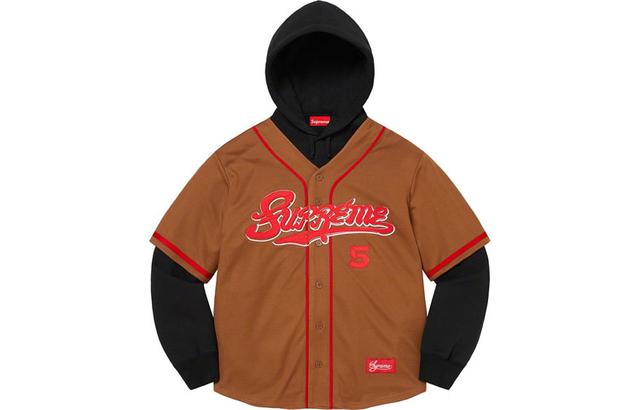 Supreme SS22 Week 16 Baseball Jersey Hooded Sweatshirt