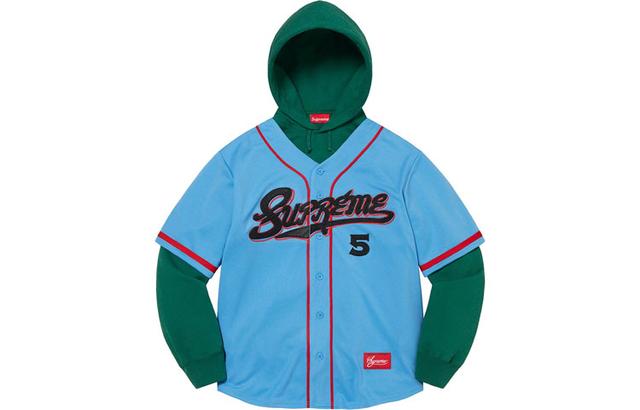 Supreme SS22 Week 16 Baseball Jersey Hooded Sweatshirt