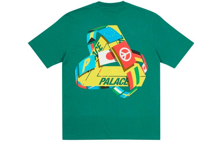 PALACE National Flag Triangle Print Short Sleeve T-shirt T