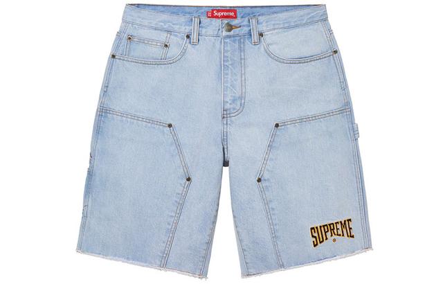 Supreme SS22 Week 17 Cutoff Double Knee Denim Painter Short Logo