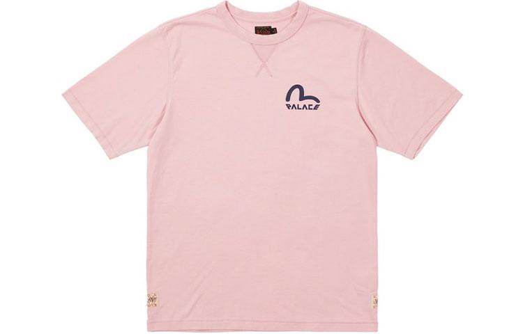 PALACE x EVISU FW21 Seagull T-Shirt Pink Nectar LogoT