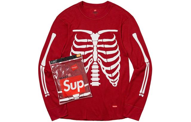 Supreme Week 15 x Hanes x Bones Thermal Crew 1 Pack LogoT