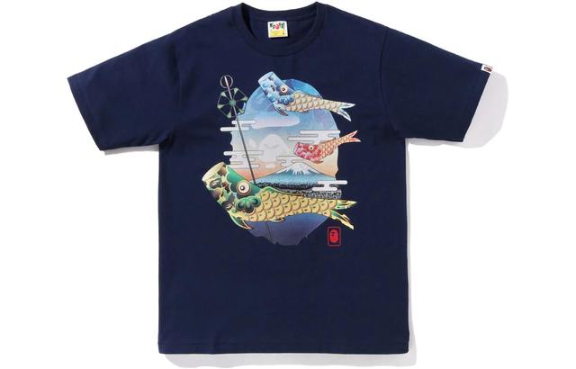 A BATHING APE SS22 KoinoboriCaep Flags Ape Head Tee T