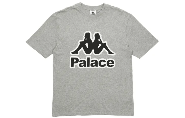 PALACE x Kappa FW21 T-Shirt Grey Marl LogoT