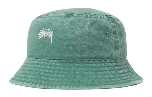 Stussy WASHED STOCK BUCKET HAT logo