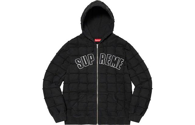 Supreme SS22 Week 17 Reverse Patchwork Zip Up Hooded Sweatshirt