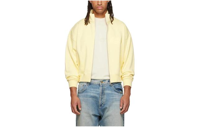 Fear of God Essentials FW22 Yellow Full Zip Jacket Canry Logo