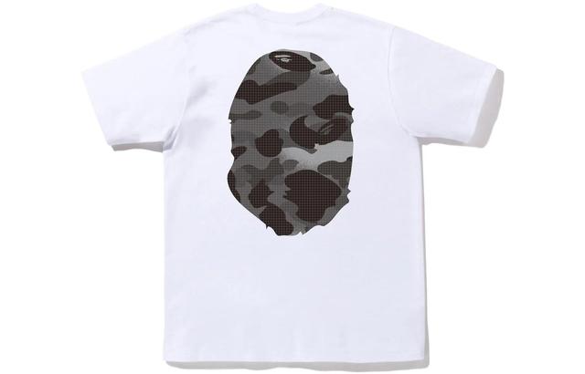 A BATHING APE Bape FW22 Grid Camo Big Ape Head Tee T